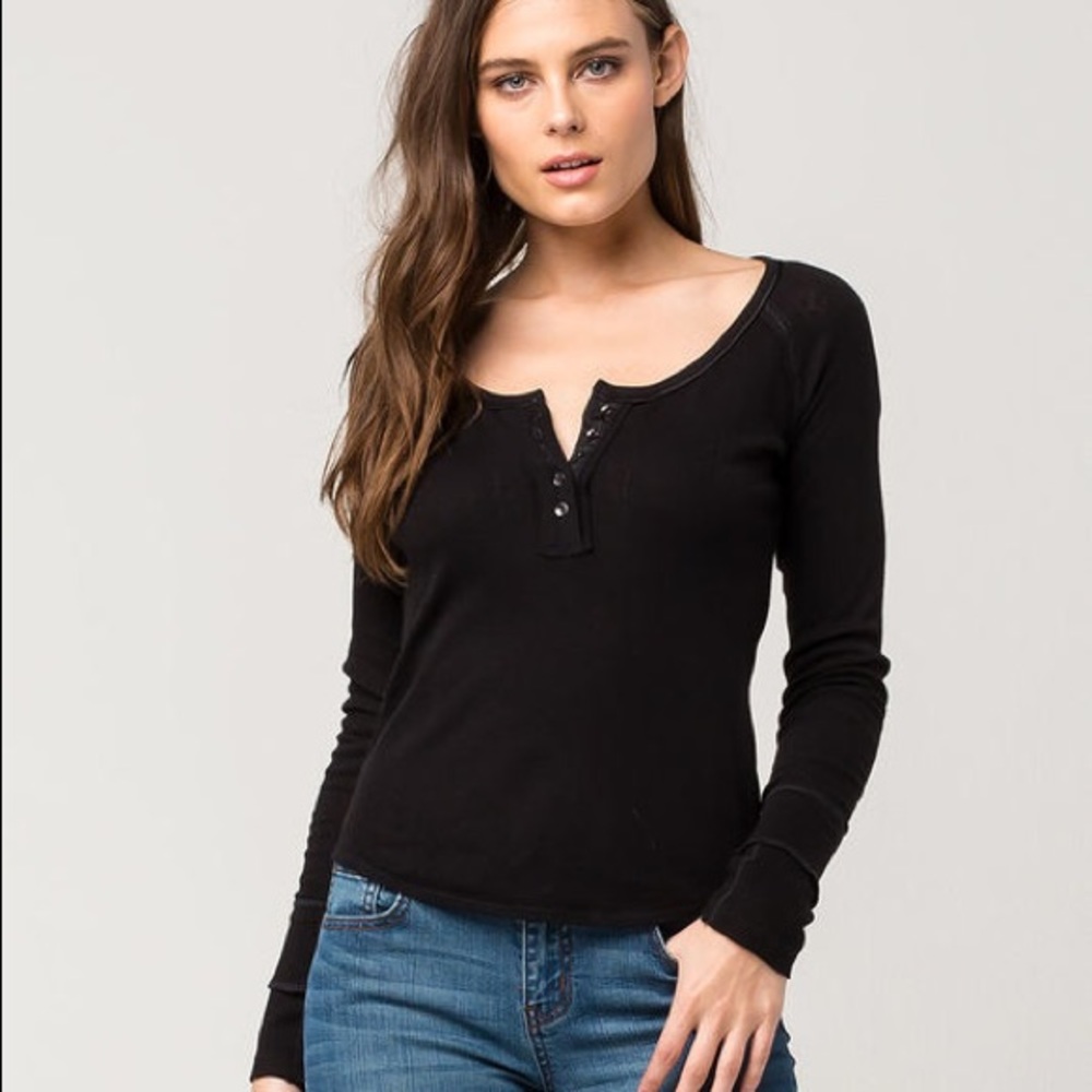 Free People Sugar and Spice Henley Long Sleeve